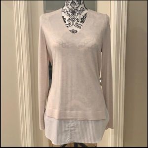 NWT Etcetera Gypsum highlow sweater with shirttail